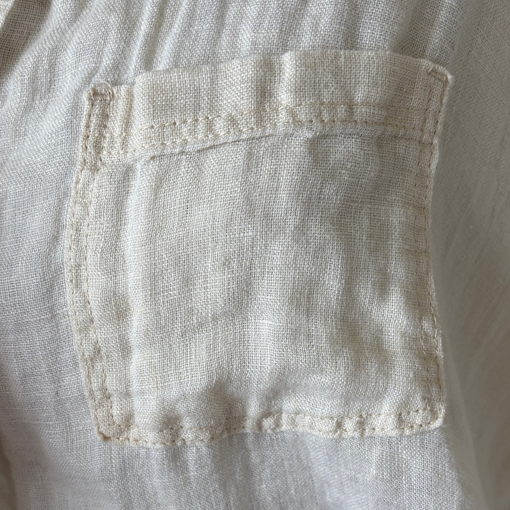C&C California 100% Linen Button-Up Top size L - Picture 8 of 10